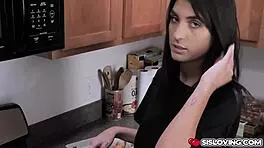 Stepbrother Deepthroats and Creams Stepsister's Perky Tits