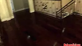 She gets that big black cock deep.