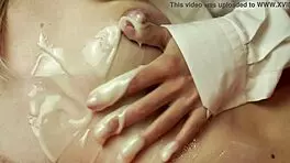 Hot Babe Spills Milk All Over Her Sexy Body