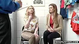 hot stepmom caught stealing, punished hard in garage with teen 18+