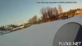 lad in spy glasses scores a rough blowjob from girl