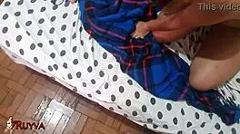 young amateur girl gets her first facial and licks the cum off