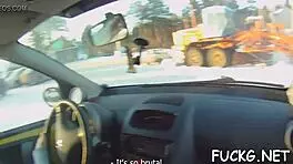 lad in spy glasses scores a rough blowjob from girl