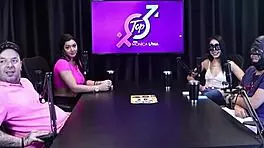 Got irritated because he called my boyfriend a cuckold in sheer red lingerie 😡