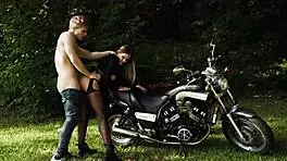 Fucking Outdoors With Stranger On Motorbike