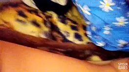 This amateur couple fucks passionately with parents in the next room.