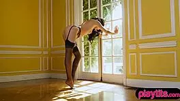 Intense Striptease Contest Among Sexy Petite Teens With Tight Bodies