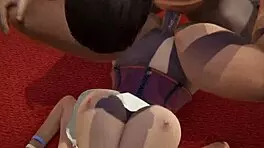 Kingdom Hearts - Kairi Gets Creampied By Anime Teen With Boobs And Pussy