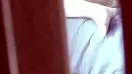 Spying Behind Door: Teen Stepdaughter Masturbating In Bedroom And Coming Intense!