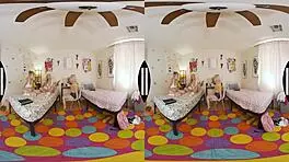 i'm watchin these blonde co-eds playin and takin turns on the big cock