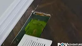 Pov cock inspector jazmin luv explores your body on sofa 😏💦