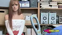 Scarlett Mae caught stealing, smashed by guard in garage