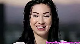 Redhead lesbian feels intense pleasure as her girlfriend licks her pussy.