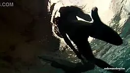 hungarian teen petra gets nude in the pool underwater 😍