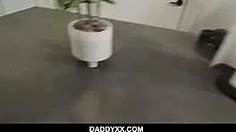 Taboo threesome with stepsisters Maya Farrell and Sarah Lace fucking stepdad.