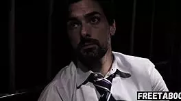 Scared teen Eliza Jane takes Ryan Drillers cock in prison roleplay