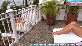 skinny german milf enjoys vacation fuck and facial cumshot