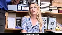Blonde Shoplifter Adira Allure Caught On Camera