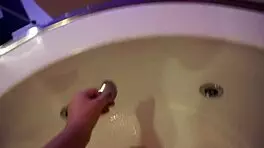 Do you want to join me in the jacuzzi with dildo