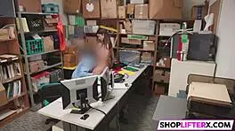 Teen pays for theft with her pussy to burglar