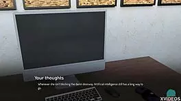 Boss wife flaunts her curvy tits for the game