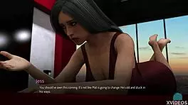 Boss wife flaunts her curvy tits for the game