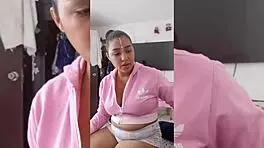 Girlfriend heads to nightclub for waitress job after private moment