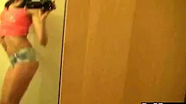 Beautiful Petite Brunette Feels Excited Alone With Her Camera