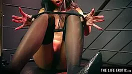 Watch This Brunette Latina Dance in Stockings and Heels