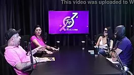 Two Girls Show Off in Sheer Red