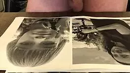 young teen masturbates shaved pussy close-up while mature woman watches cumshot tribute