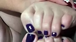 bbw marcy diamond with big ass tries first footjob on teen cock