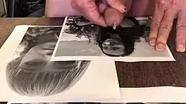 young teen masturbates shaved pussy close-up while mature woman watches cumshot tribute