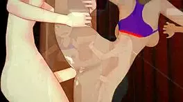 Bonnie feels intense pleasure as Kim creampies her shaved pussy