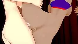 Bonnie feels intense pleasure as Kim creampies her shaved pussy