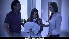 teen getting fucked by her new foster parents - fosterteen