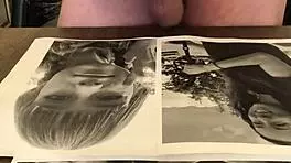 young teen masturbates shaved pussy close-up while mature woman watches cumshot tribute