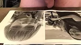 young teen masturbates shaved pussy close-up while mature woman watches cumshot tribute