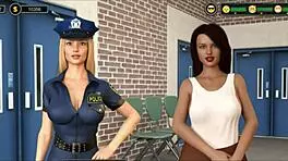 Will the police girl lick that big cock?