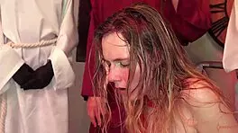 Teen Ass Stretched Wide by Huge Dildo in Bondage