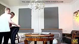 tutor4k mature lady with short hair offers muff for banging