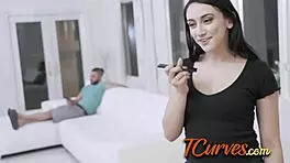 Wow! Blonde and Brunette Curvy Babes Go Wild Together