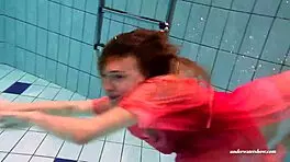 duna bultihalo, russian beauty, teases underwater in bikini at pool