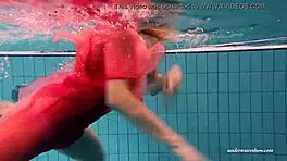 duna bultihalo, russian beauty, teases underwater in bikini at pool