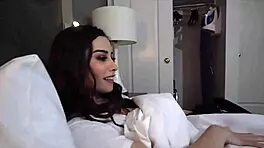 Step Brother and Sister Share Bed for Intense Handjob Session