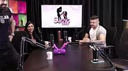 Safada Shows Blowjob On Thick Rubber Cock