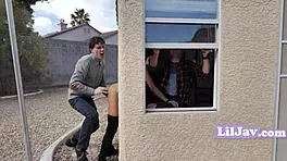 hey, check out this asian pizza delivery teen ember snow getting interracial group action 😏