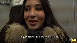 debt4k babe blows and opens legs for luxury car