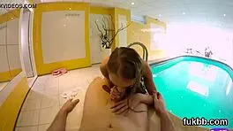 Naughty teen fingers her pussy, gets licked and pounded in POV 😏