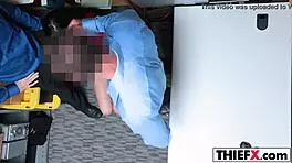 Teen accepts burglar's big cock deal